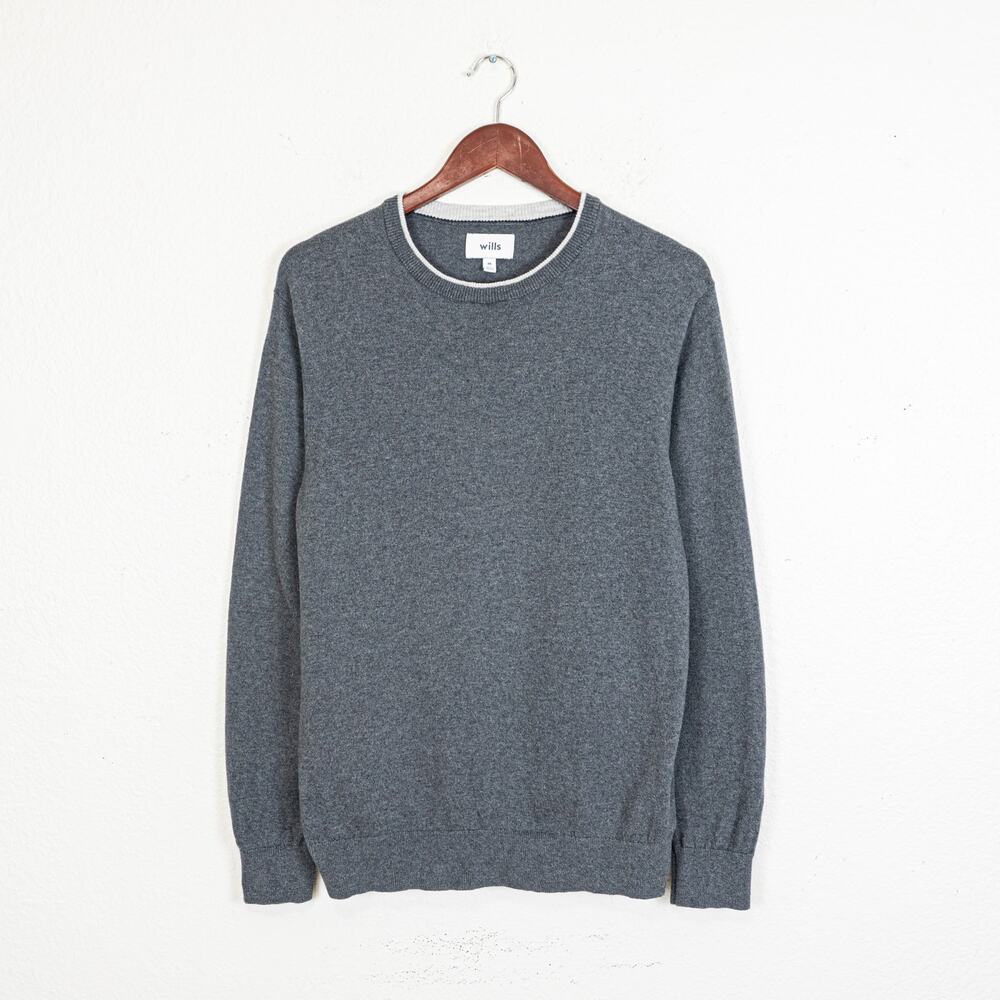 Huckberry Wills Wool Cashmere Crew Sweater in Gray size Medium